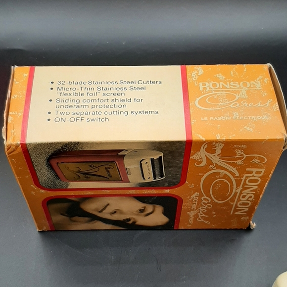 RONSON Caress Ladies Electric Shaver Pink Vintage 1960's WORKS Original Case Box - Picture 5 of 5